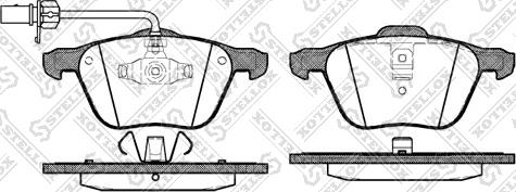 Stellox 847 002BL-SX - Комплект спирачно феродо, дискови спирачки vvparts.bg