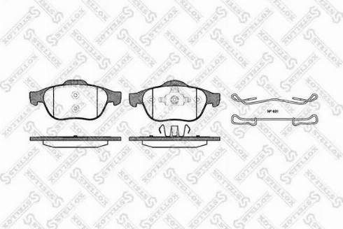 Stellox 854 000BL-SX - Комплект спирачно феродо, дискови спирачки vvparts.bg