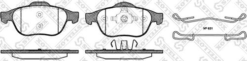 Stellox 854 000B-SX - Комплект спирачно феродо, дискови спирачки vvparts.bg