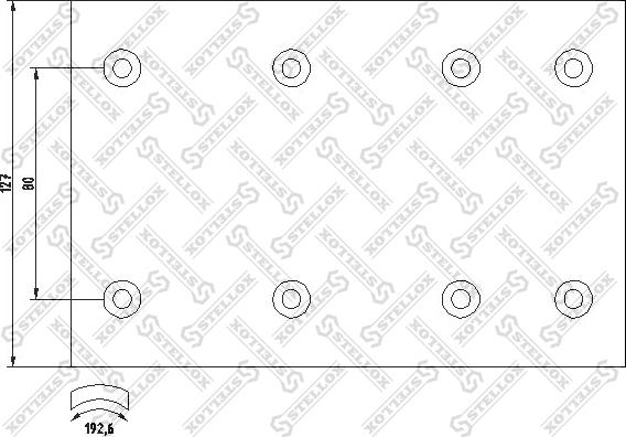 Stellox 85-00913-SX - Комплект феродо за накладки, барабанни спирачки vvparts.bg