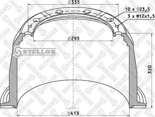 Stellox 85-00035-SX - Спирачен барабан vvparts.bg