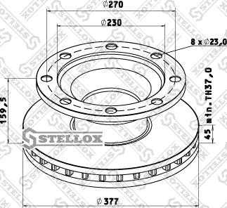 Stellox 85-00804-SX - Спирачен диск vvparts.bg