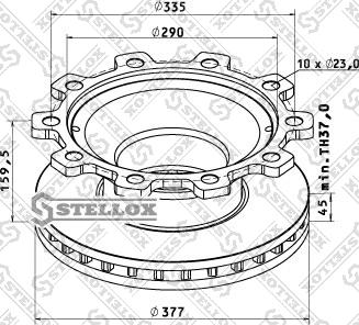 Stellox 85-00805-SX - Спирачен диск vvparts.bg