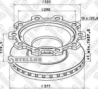 Stellox 85-00808-SX - Спирачен диск vvparts.bg