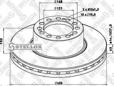 Stellox 85-00815-SX - Спирачен диск vvparts.bg