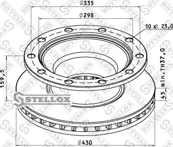 Stellox 85-00810-SX - Спирачен диск vvparts.bg