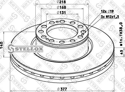 Stellox 85-00813-SX - Спирачен диск vvparts.bg