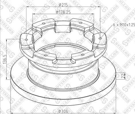 Stellox 85-00820-SX - Спирачен диск vvparts.bg