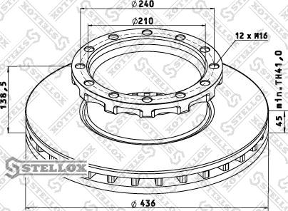 Stellox 85-00743-SX - Спирачен диск vvparts.bg