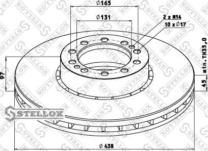 Stellox 85-00747-SX - Спирачен диск vvparts.bg