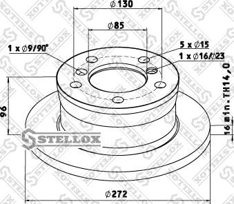 Stellox 85-00763-SX - Спирачен диск vvparts.bg