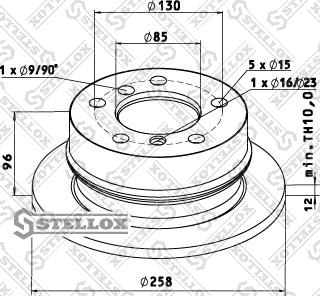 Stellox 85-00762-SX - Спирачен диск vvparts.bg