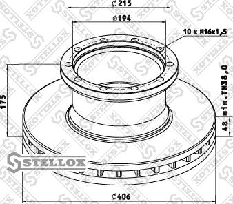 Stellox 85-00708-SX - Спирачен диск vvparts.bg