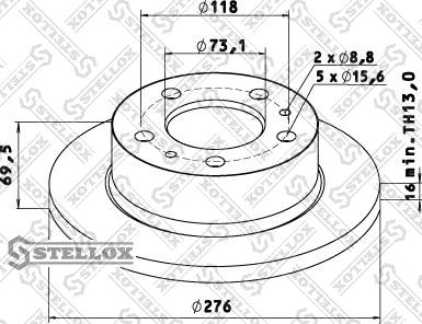 Stellox 85-00718-SX - Спирачен диск vvparts.bg