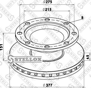 Stellox 85-00786-SX - Спирачен диск vvparts.bg