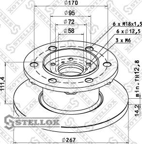 Stellox 85-00735-SX - Спирачен диск vvparts.bg