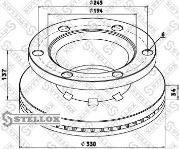 Stellox 85-00731-SX - Спирачен диск vvparts.bg