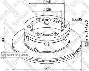 Stellox 85-00721-SX - Спирачен диск vvparts.bg