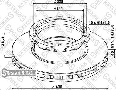 Stellox 85-00728-SX - Спирачен диск vvparts.bg