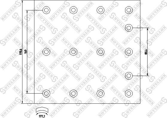 Stellox 85-01099-SX - Комплект феродо за накладки, барабанни спирачки vvparts.bg