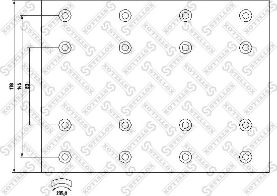 Stellox 85-01085-SX - Комплект феродо за накладки, барабанни спирачки vvparts.bg