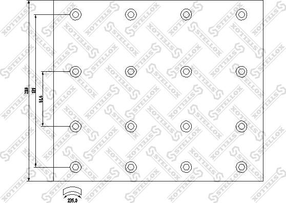 Stellox 85-01087-SX - Комплект феродо за накладки, барабанни спирачки vvparts.bg
