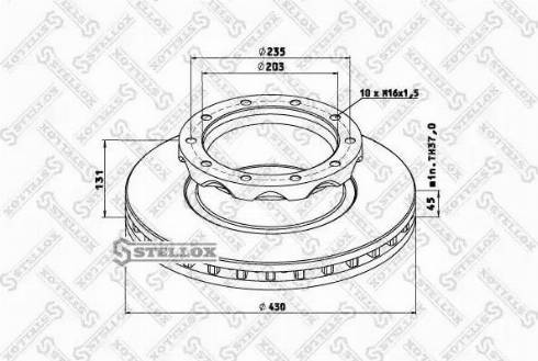 Stellox 85-01266-SX - Спирачен диск vvparts.bg