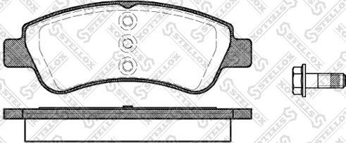 Stellox 852 000B-SX - Комплект спирачно феродо, дискови спирачки vvparts.bg