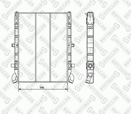 Stellox 81-03313-SX - Радиатор, охлаждане на двигателя vvparts.bg