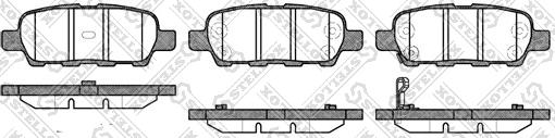 Stellox 887 001-SX - Комплект спирачно феродо, дискови спирачки vvparts.bg