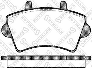 Stellox 830 000-SX - Комплект спирачно феродо, дискови спирачки vvparts.bg