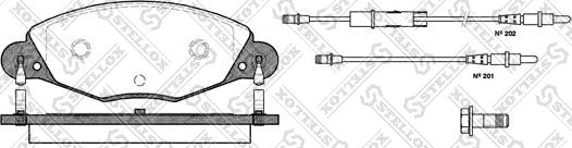 Stellox 838 004B-SX - Комплект спирачно феродо, дискови спирачки vvparts.bg