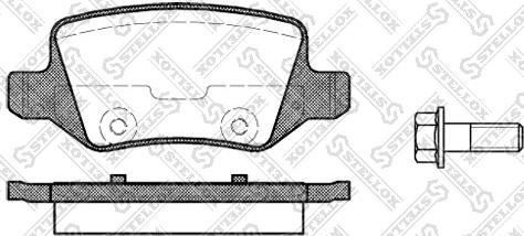 Stellox 829 000-SX - Комплект спирачно феродо, дискови спирачки vvparts.bg