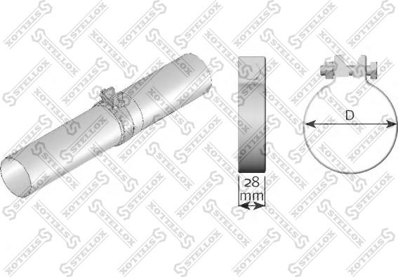 Stellox 82-01071-SX - Тръбна връзка, изпускателна система vvparts.bg