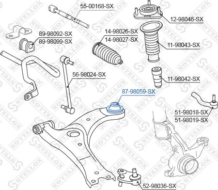 Stellox 87-98059-SX - Тампон, носач vvparts.bg