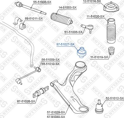 Stellox 87-51027-SX - Тампон, носач vvparts.bg