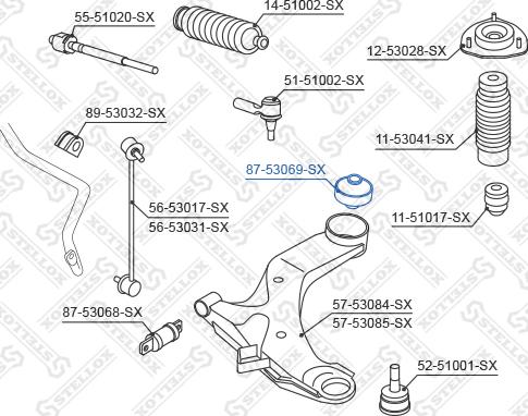 Stellox 87-53069-SX - Тампон, носач vvparts.bg