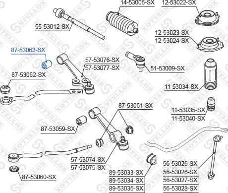 Stellox 87-53063-SX - Тампон, носач vvparts.bg