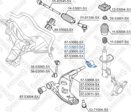 Stellox 87-53003-SX - Тампон, носач vvparts.bg