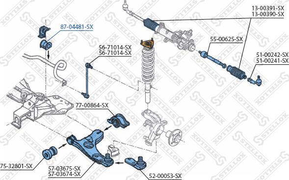 Stellox 87-04481-SX - Лагерна втулка, стабилизатор vvparts.bg