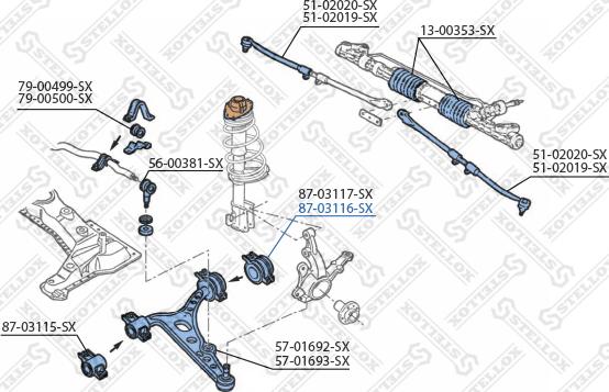 Stellox 87-03116-SX - Тампон, носач vvparts.bg