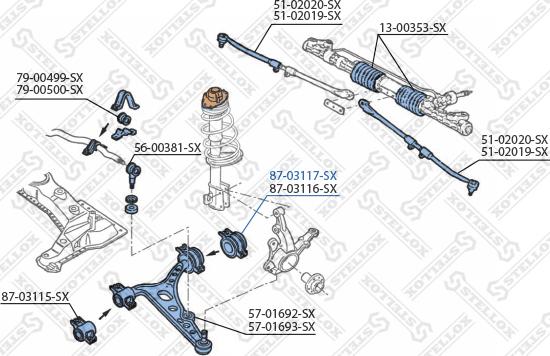 Stellox 87-03117-SX - Тампон, носач vvparts.bg