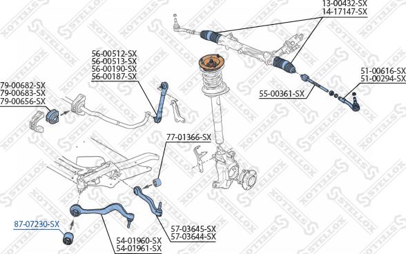 Stellox 87-07230-SX - Тампон, носач vvparts.bg