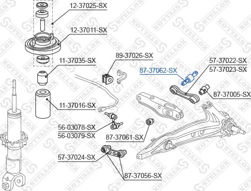 Stellox 87-37062-SX - Тампон, носач vvparts.bg