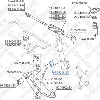 Stellox 87-74016-SX - Тампон, носач vvparts.bg