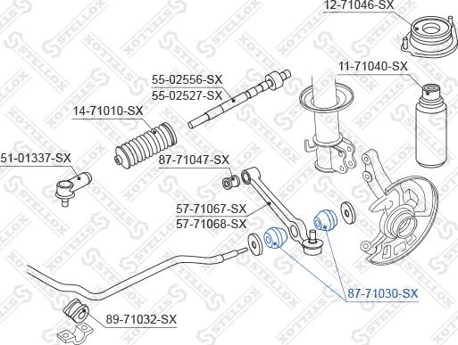 Stellox 87-71030-SX - Тампон, носач vvparts.bg