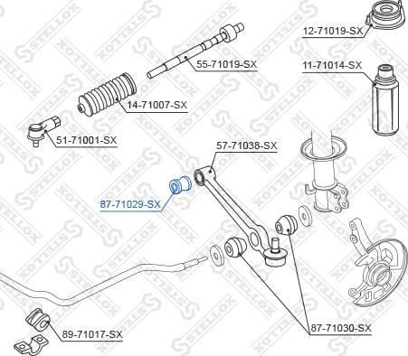 Stellox 87-71029-SX - Тампон, носач vvparts.bg