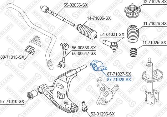 Stellox 87-71028-SX - Тампон, носач vvparts.bg