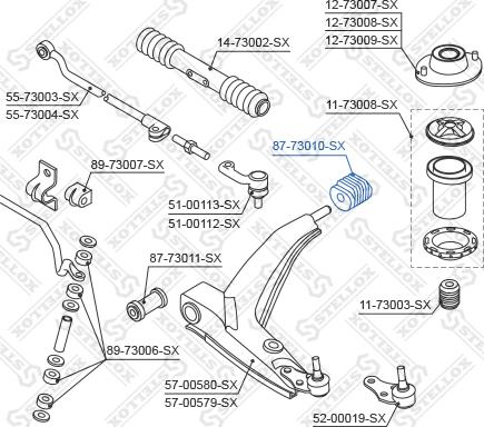 Stellox 87-73010-SX - Тампон, носач vvparts.bg