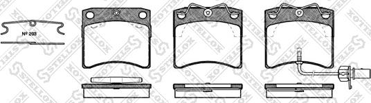 Stellox 396 011-SX - Комплект спирачно феродо, дискови спирачки vvparts.bg